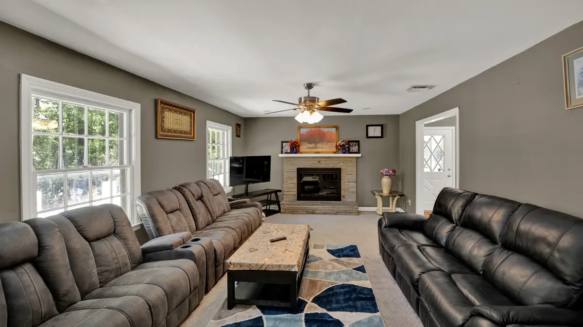 Modern living room with furniture