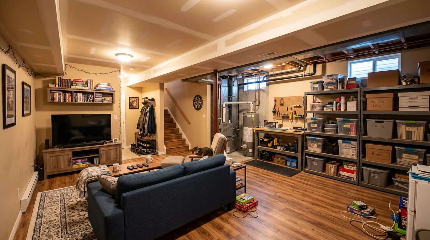 Beautiful tiered stone retaining wall leading to an outdoor living space