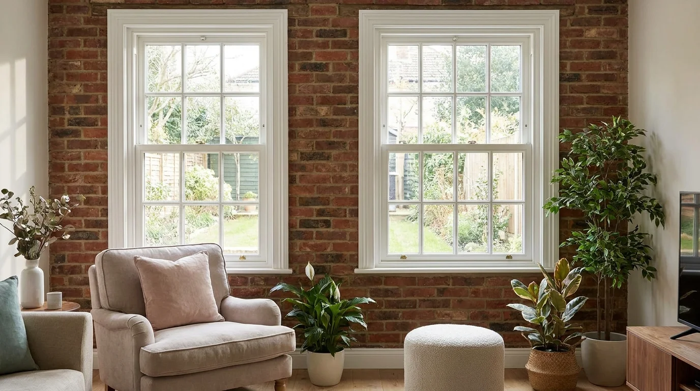 Classic double-hung windows on a New Jersey Colonial-style home