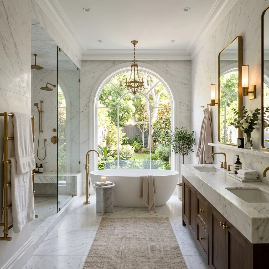 Newly remodeled modern bathroom