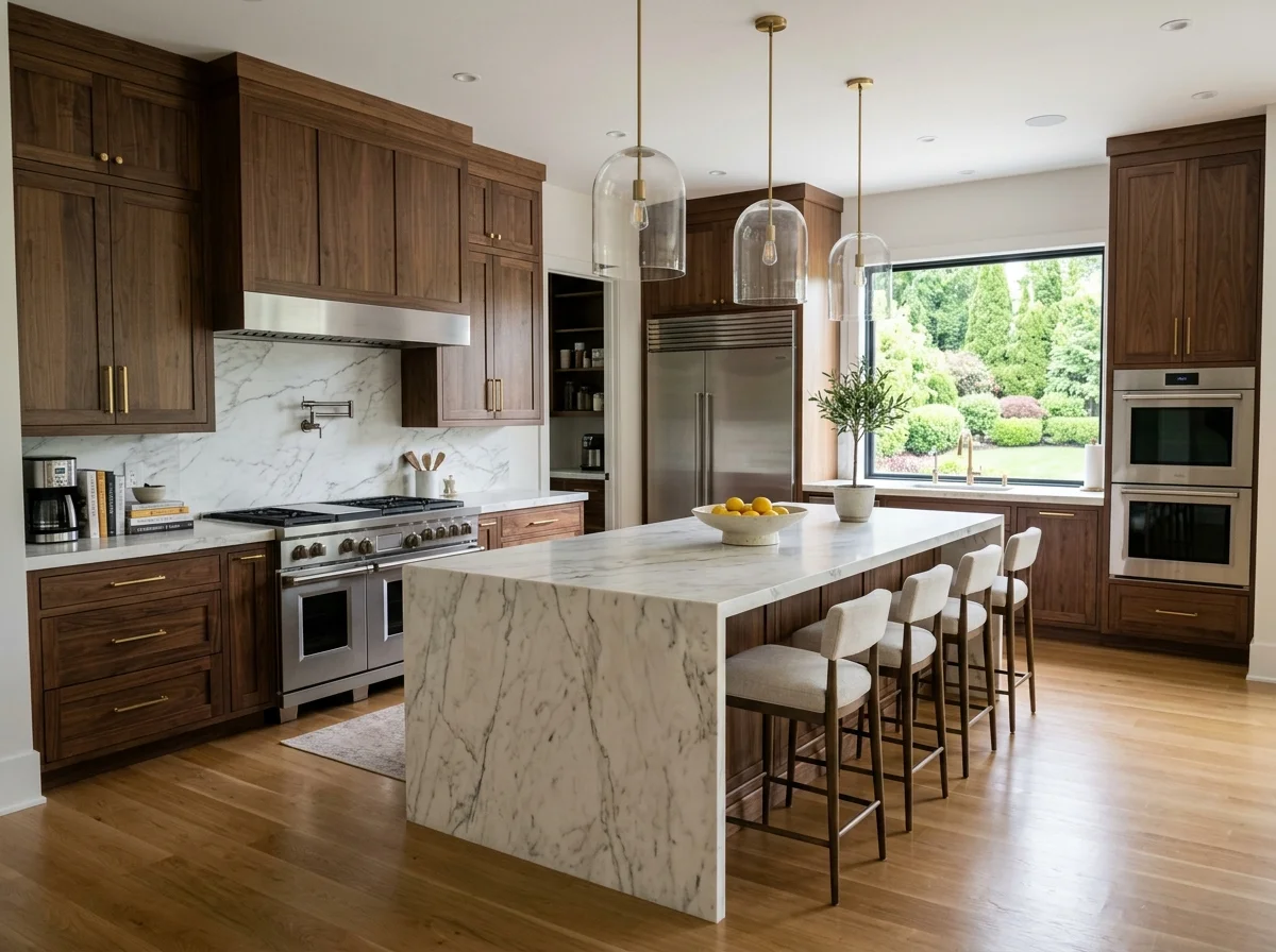 Elegant remodeled kitchen with island