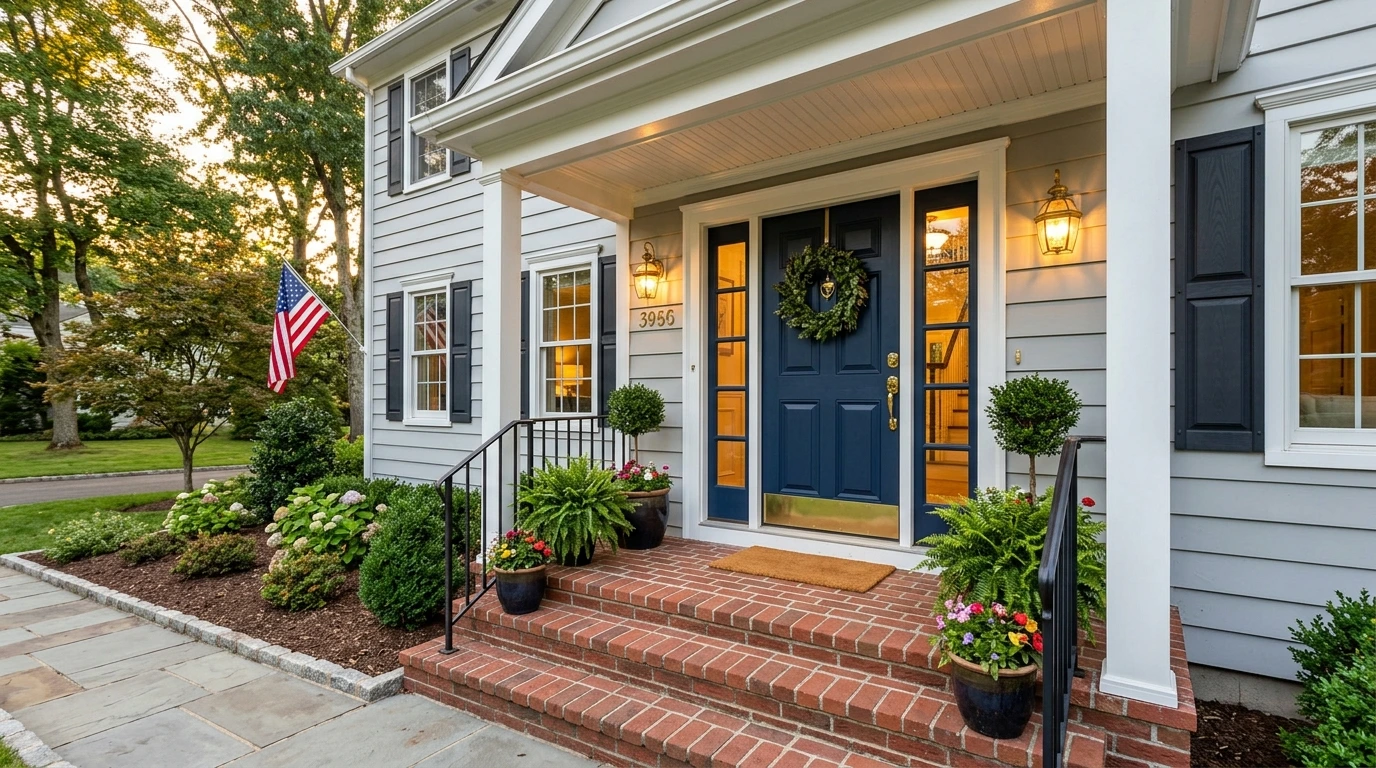 Front entry door on a New Jersey home