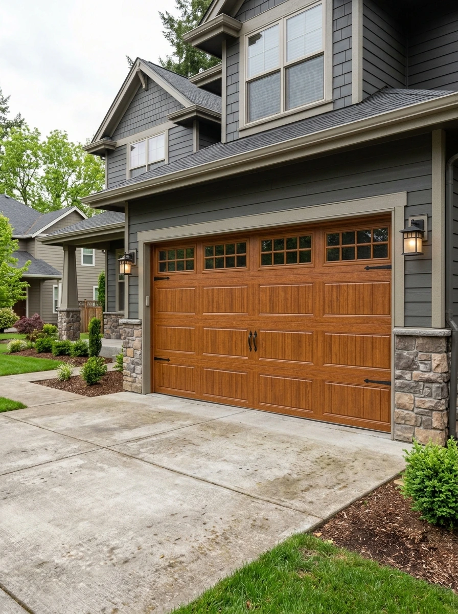 Fiberglass garage door
