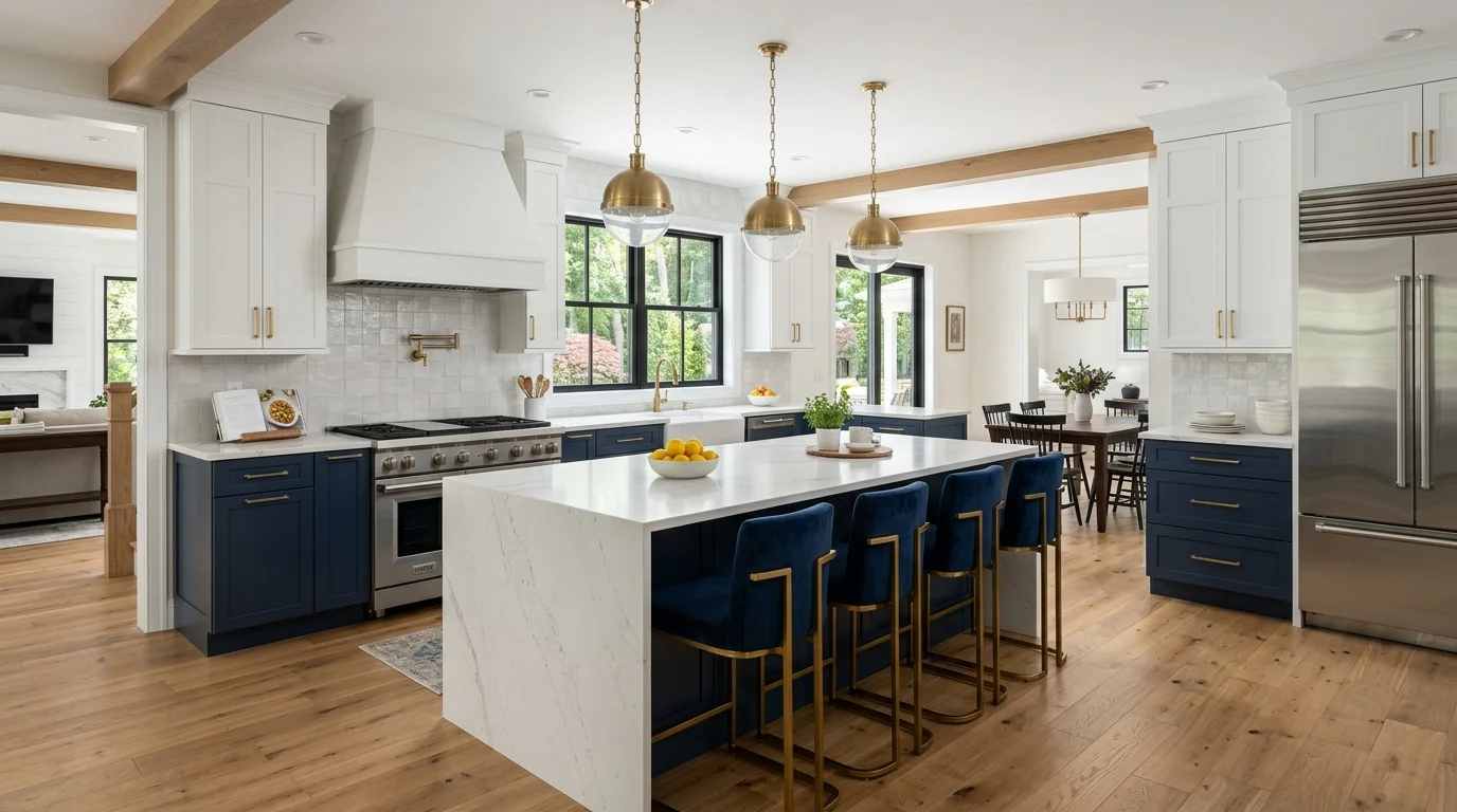Remodeled luxury kitchen in a New Jersey home